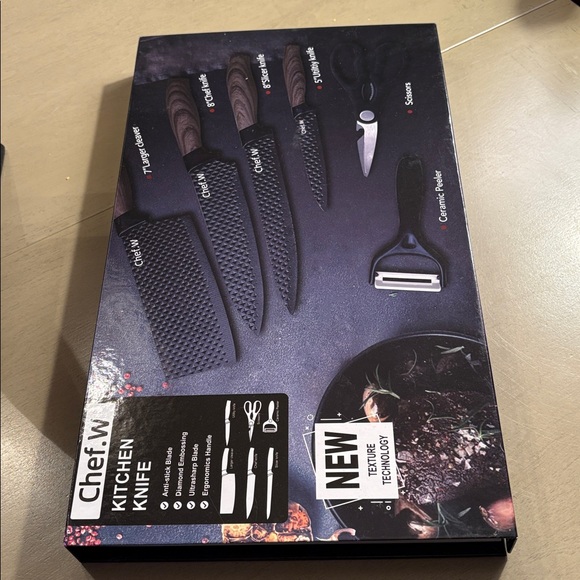 Black and Brown Kitchen Knife Set - Picture 5 of 5